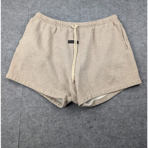 Essentials Fear Of God Sweat Shorts Mens XXL Fleece Relaxed Athleisure Tan Gym